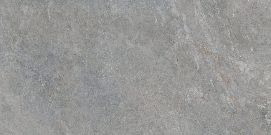 Halbpolierte Bodenfliese aus Feinsteinzeug in Steinoptik Tau Caribbean Silver SP, 60x120 cm, 10,5 mm, Silbergrau, rektifiziert