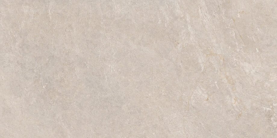 Halbpolierte Bodenfliese aus Feinsteinzeug in Steinoptik Tau Caribbean Ivory SP, 60x120 cm, 10,5 mm, Elfenbein, rektifiziert