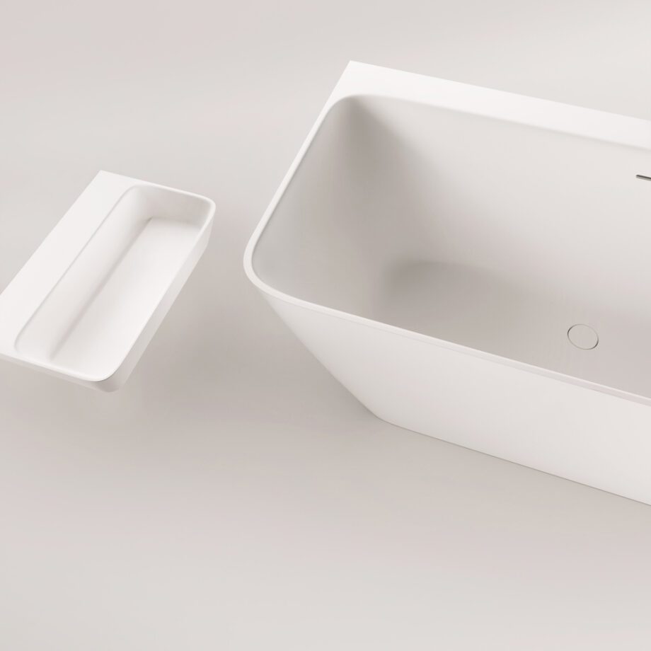 PAA QUADRO CORNER A Eckbadewanne aus Mineralguss 160x75 cm, links, glänzend – 8