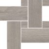 041.096.0368.09300-1 Mosaikfliese aus Feinsteinzeug in Holzoptik Tau Loire Gray Legno, 22x22 cm, Grau