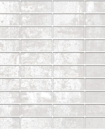 Mosaikfliese aus Feinsteinzeug in Cortenstahl-Optik Tau Corten Blanco, 30x30 cm, Weiß