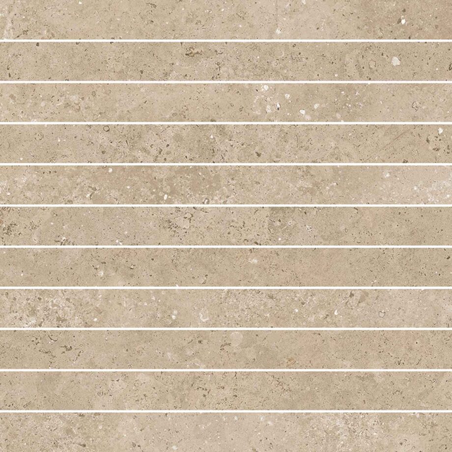 Mosaikfliese aus Feinsteinzeug in Steinoptik Tau Campaspero TXT Sand, 30x30 cm, Sandbeige