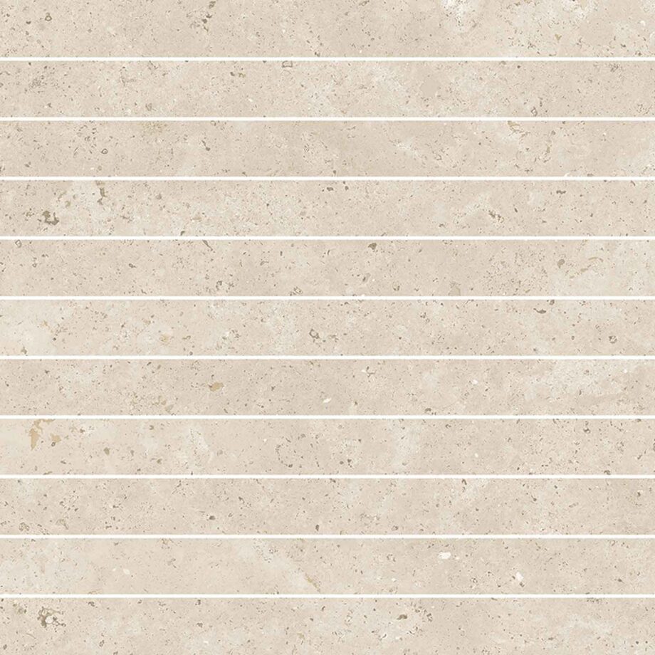 Mosaikfliese aus Feinsteinzeug in Steinoptik Tau Campaspero TXT Linen, 30x30 cm, Leinenbeige