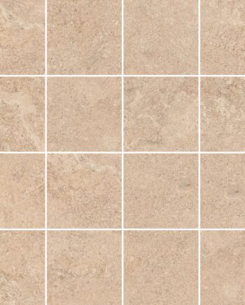 Mosaikfliese aus Feinsteinzeug in Steinoptik Tau Dorset Sand 7x7, 30x30 cm, Sandbeige