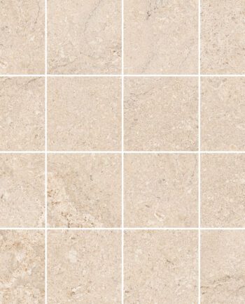 Mosaikfliese aus Feinsteinzeug in Steinoptik Tau Dorset Linen 7x7, 30x30 cm, Leinenbeige