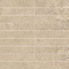 041.897.0119.15205-1 Mosaikfliese aus Feinsteinzeug in Steinoptik Tau Dorset Sand 3x15, 30x30 cm, Sandbeige