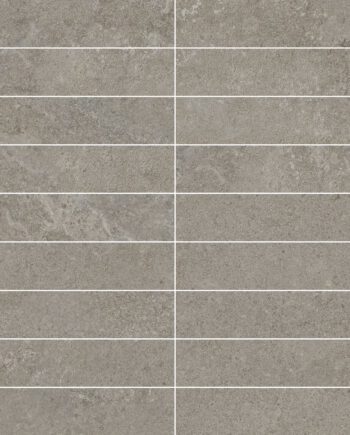 Mosaikfliese aus Feinsteinzeug in Steinoptik Tau Dorset Greige 3x15, 30x30 cm, Greige