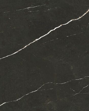 Polierte Bodenfliese aus Feinsteinzeug in Marmoroptik Tau Elite Black Pol, 60x120 cm, 10,5 mm, Schwarz, rektifiziert