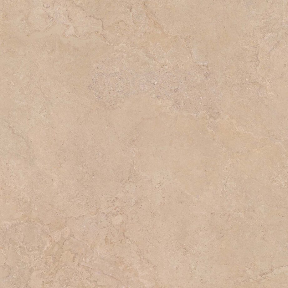 052.154.0119.15205-1 Großformatige dünne Feinsteinzeugplatte in Steinoptik Tau Dorset Sand, 160x160 cm, 7,8 mm, Sandbeige, rektifiziert
