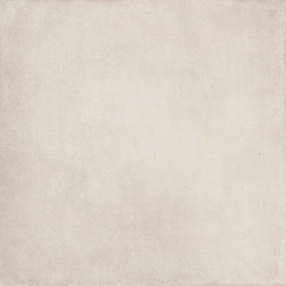 085.002.0108.15764-1 Dekorfliese aus Feinsteinzeug in Betonoptik Tau Detroit White Dc, 120x120 cm, 7,8 mm, Weiß, R10, rektifiziert