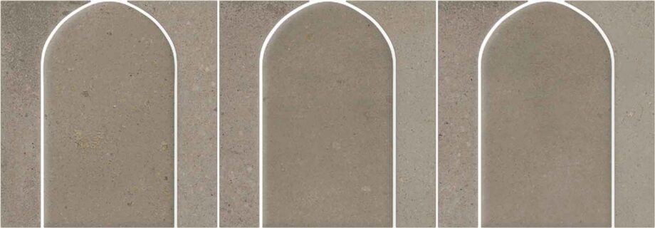 088.141.0408.15724-1 Mosaikfliese aus Feinsteinzeug in Betonoptik Tau Detroit Greige Arco, 43,7x14,3 cm, Greige