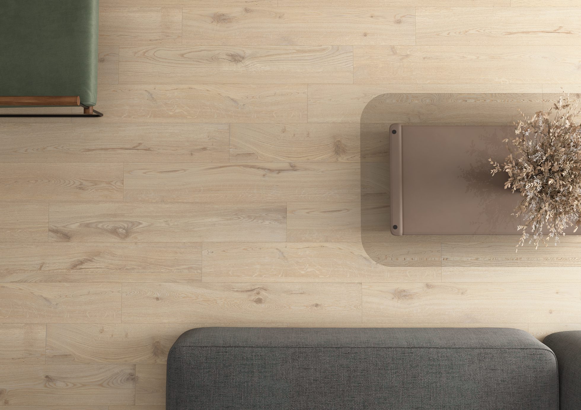 Matte Bodenfliese aus Feinsteinzeug in Holzoptik Tau Irati Arce, 20x120 cm, 9 mm, Ahorn, rektifiziert – 2