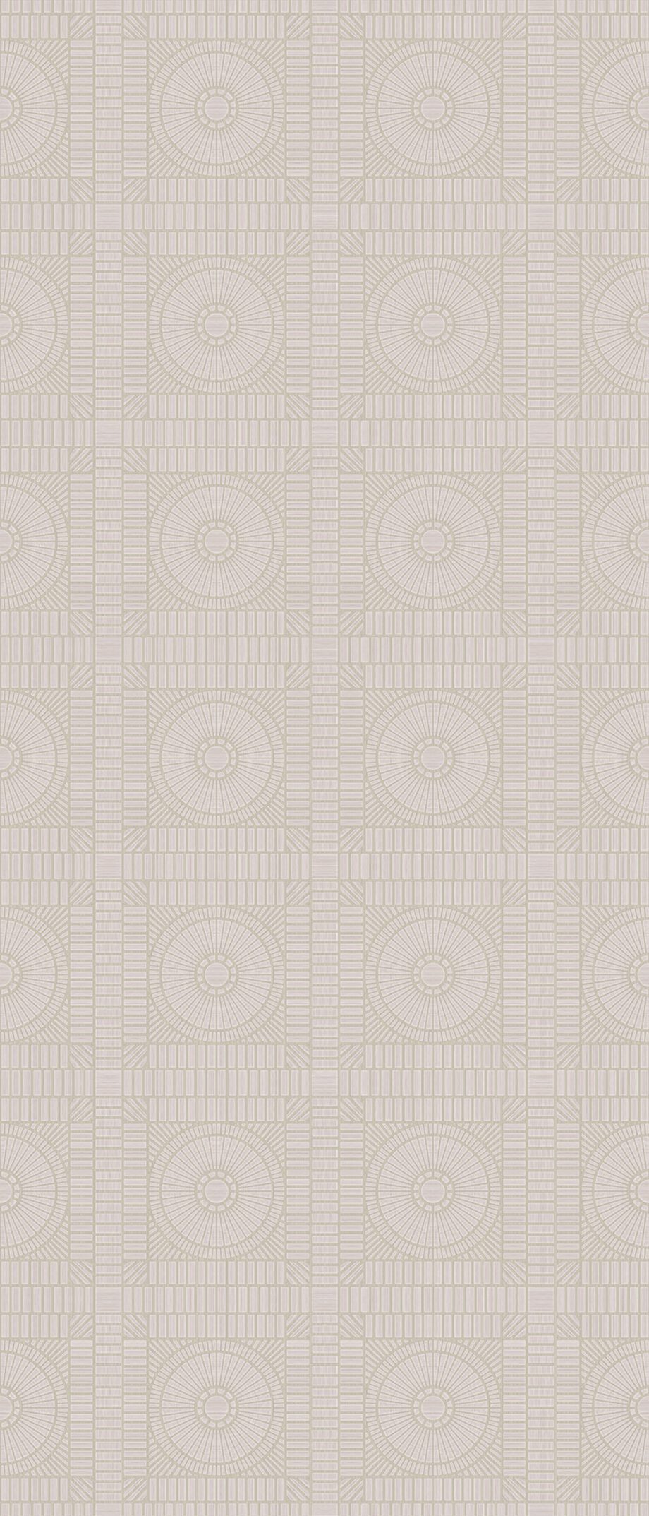 Gemustertes grossformatiges Feinsteinzeug Dekorpaneel ABK Moooi Special Edition Geometrical Dove Ivory, 120x280 cm, 6 mm, natur matt