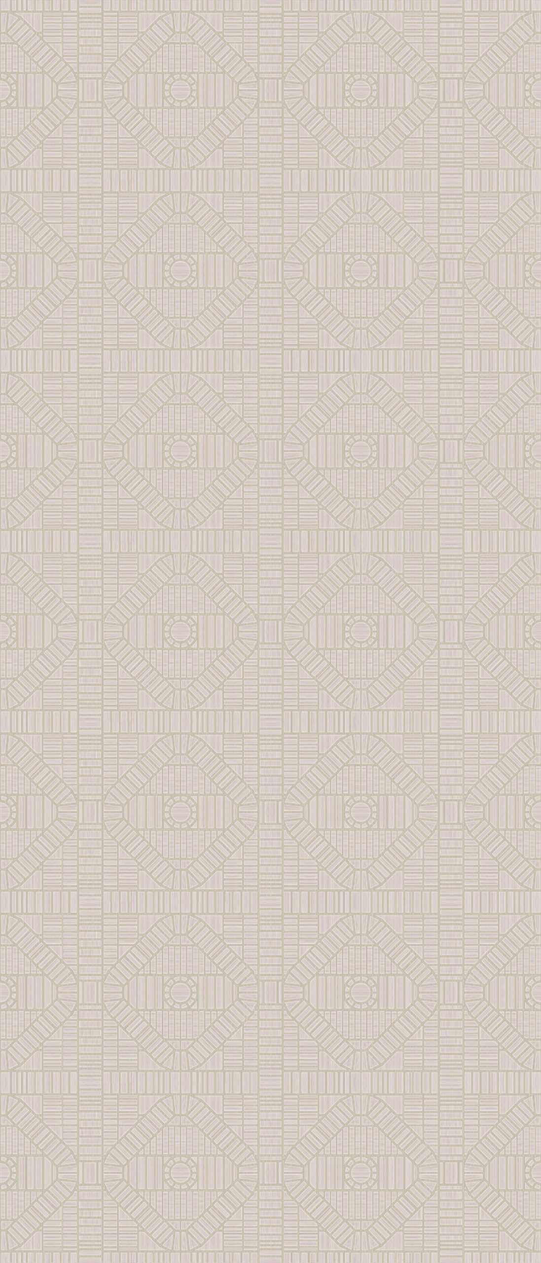 Gemustertes grossformatiges Feinsteinzeug Dekorpaneel ABK Moooi Special Edition Geometrical Rhea Ivory, 120x280 cm, 6 mm, natur matt