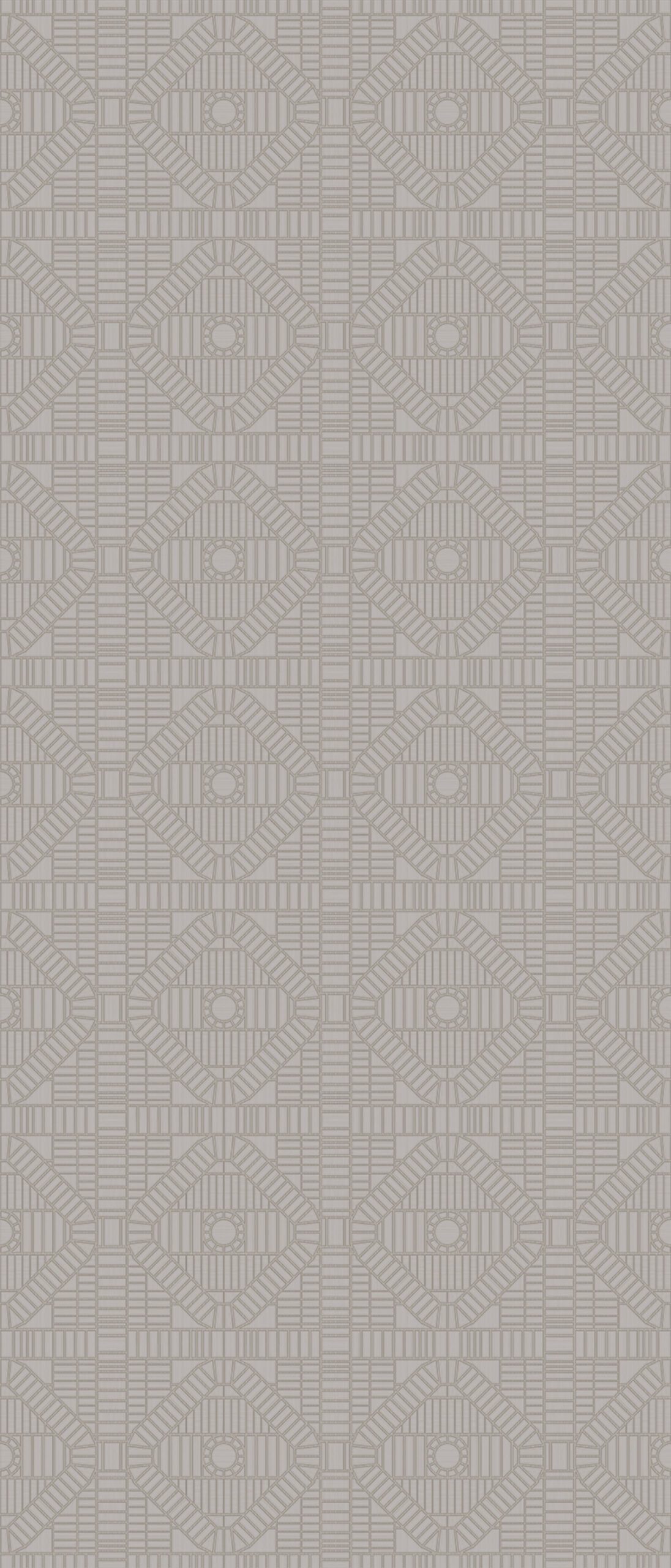 Gemustertes grossformatiges Feinsteinzeug Dekorpaneel ABK Moooi Special Edition Geometrical Rhea Concrete, 120x280 cm, 6 mm, natur matt