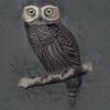 Gemustertes grossformatiges Feinsteinzeug Dekorpaneel ABK Moooi Special Edition Hypnotic Owl, 120x280 cm, 6 mm, natur matt