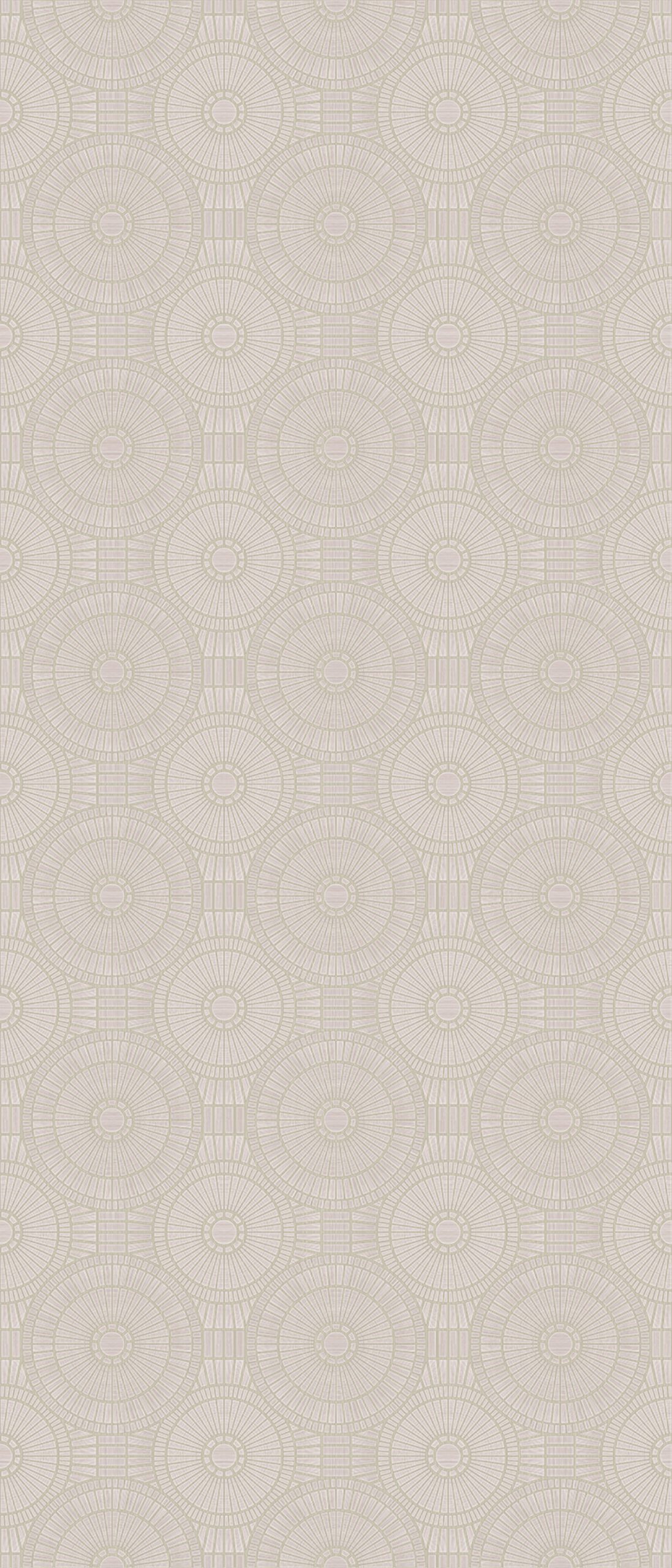 Gemustertes grossformatiges Feinsteinzeug Dekorpaneel ABK Moooi Special Edition Geometrical Owl Ivory, 120x280 cm, 6 mm, natur matt