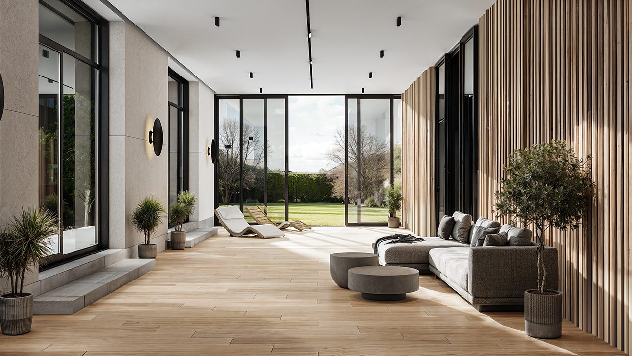 Matte Bodenfliese aus Feinsteinzeug in Holzoptik Tau Nordicwood Oak, 25x150 cm, Eiche, rektifiziert – 2