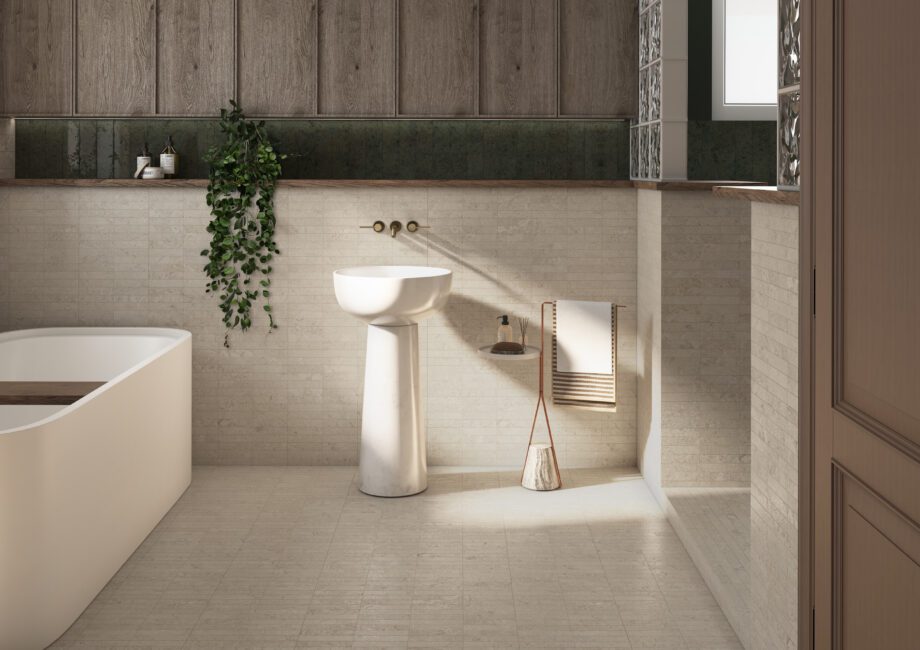 017.769.0119.15205-4 Rutschhemmende Bodenfliese aus Feinsteinzeug in Steinoptik Tau Dorset Sand ADZ, 60x120 cm, Sandbeige, R11, rektifiziert – 4