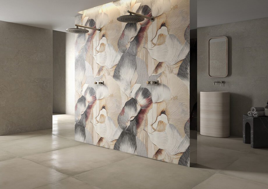 017.120.0408.15205-2 Wandfliese aus Feinsteinzeug in Steinoptik mit Relief Tau Dorset Greige Relief, 60x120 cm, Greige, rektifiziert – 2