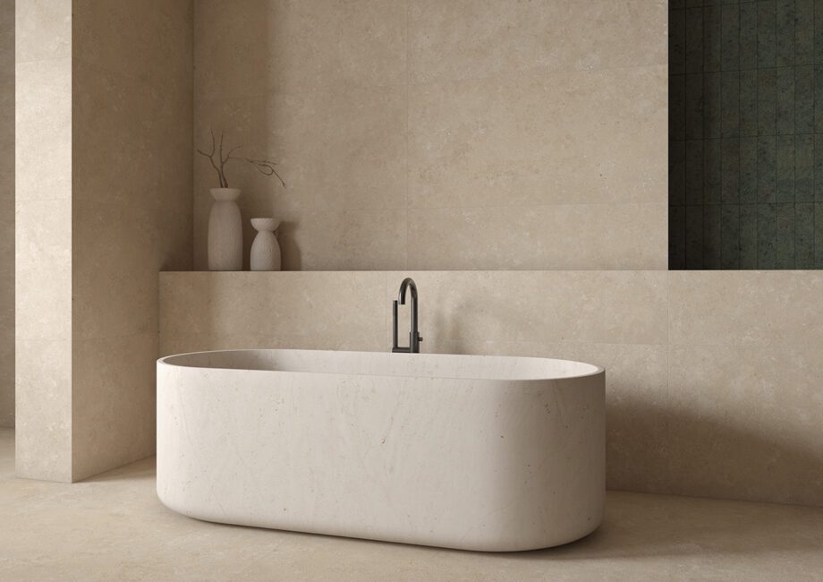 tau-amb-1297 Kiviefektiga terrassiplaat Tau Campaspero Sand, 60x60 cm, 20 mm, liivabeež, R11, rektifitseeritud