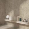 Matte Bodenfliese aus Feinsteinzeug in Steinoptik Tau Qatar Sand, 100x100 cm, Sandbeige, rektifiziert – 2