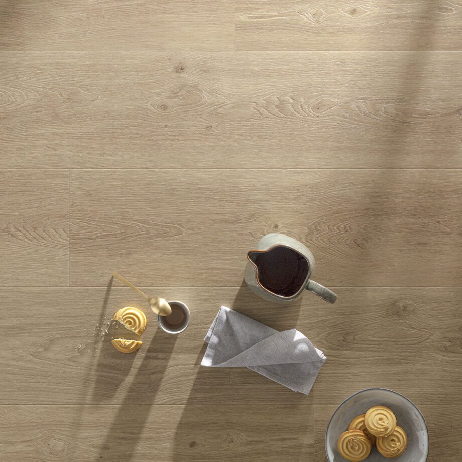 Tugevdatud südamikuga LVT vinüülparkett Floorify Long Plank Champagne F017