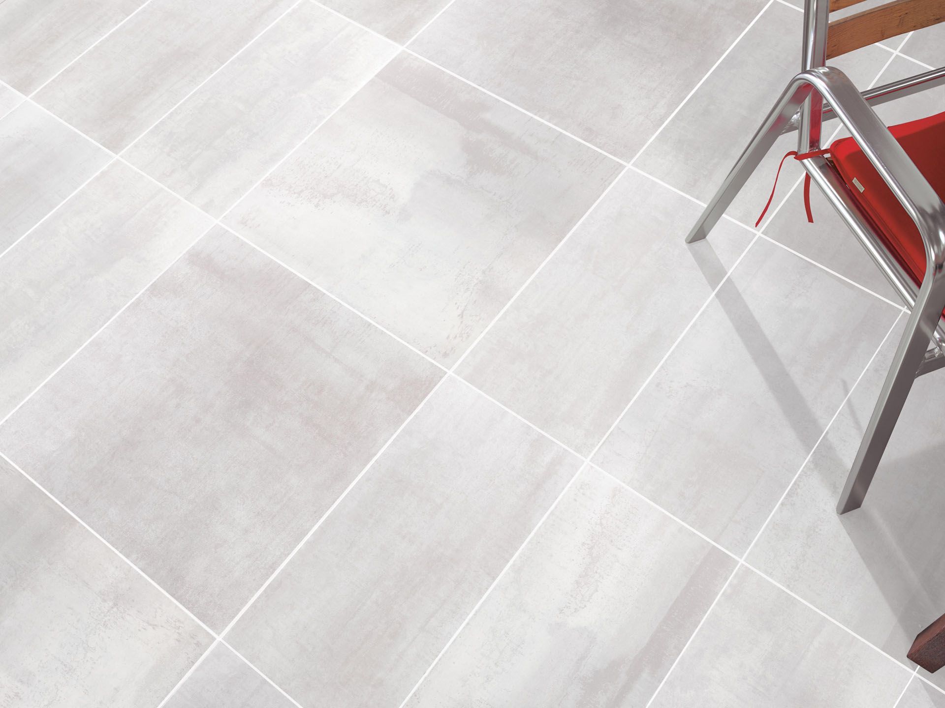 Bodenfliese aus Feinsteinzeug in Cortenstahl-Optik Tau Corten Blanco, 60x120 cm, 10,5 mm, Weiß, rektifiziert – 2