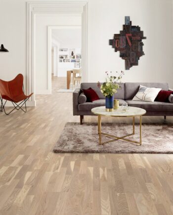 3-Stab Parkett Tarkett, Shade, Eiche Cream White (weiss) TreS, 3-Stab, gebeizt und Proteco Natura matt versiegelt
