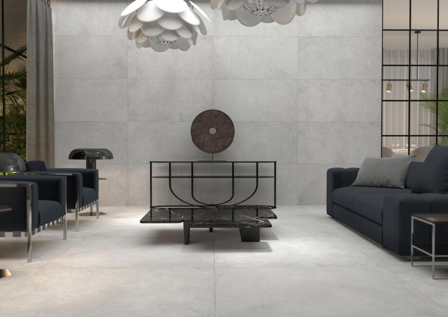 Feinsteinzeug Terrassenplatte in Betonoptik Tau Integra Pearl, 60x120 cm, 20 mm, Perlgrau, R11, rektifiziert – 2
