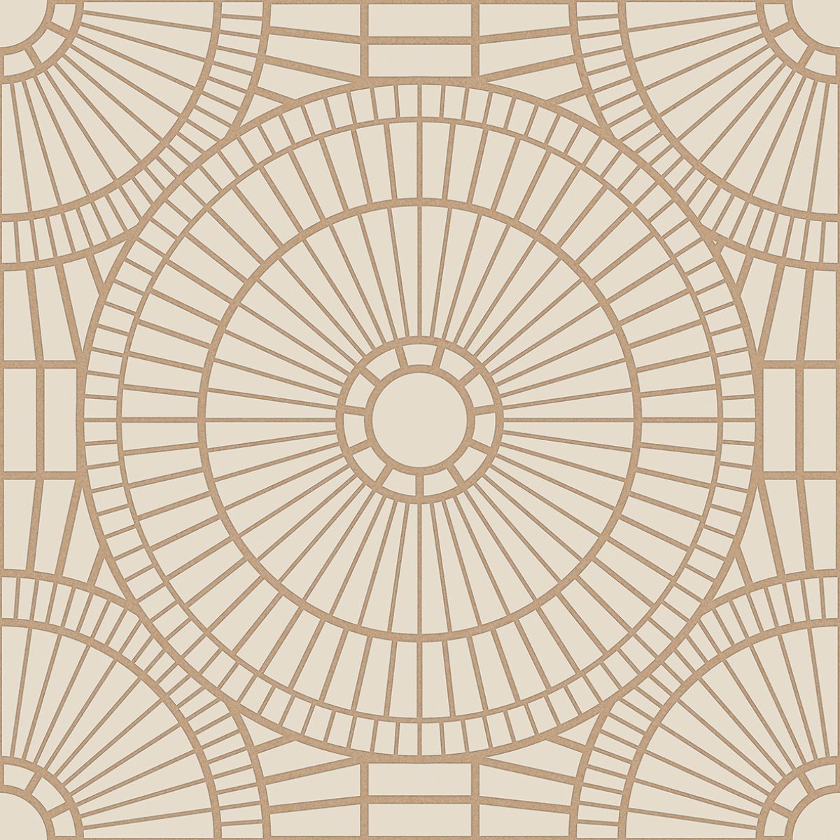 3D-Relief Feinsteinzeug Dekorfliese ABK Moooi Decor Library Hypnotic Owl Gold, 60x60 cm, 8,5 mm, 3D-Reliefoberfläche