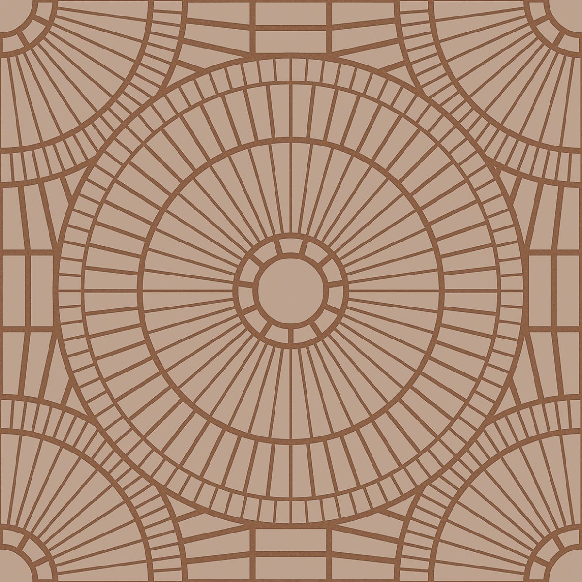 3D-Relief Feinsteinzeug Dekorfliese ABK Moooi Decor Library Hypnotic Owl Copper, 60x60 cm, 8,5 mm, 3D-Reliefoberfläche
