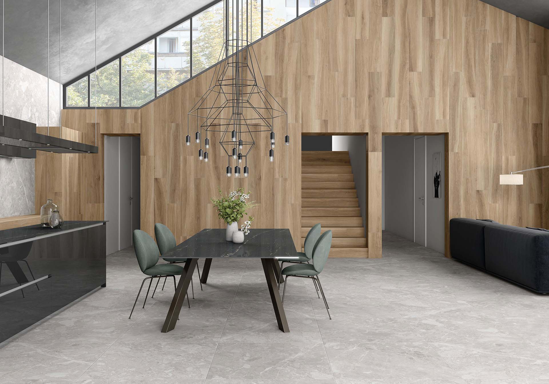 Matte Bodenfliese aus Feinsteinzeug in Holzoptik Tau Bohars Sand, 20x120 cm, 9 mm, Sandbeige, rektifiziert – 3
