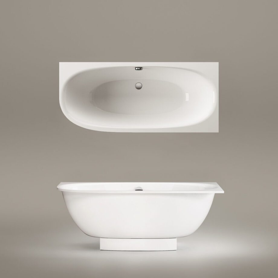 Sisseehitatav kivivann PAA VERSO A 170×75 cm, ümar nurk A, läikiv kivimass 5 Einbau-Badewanne PAA VERSO A 170x75 cm, Mineralguss – 5