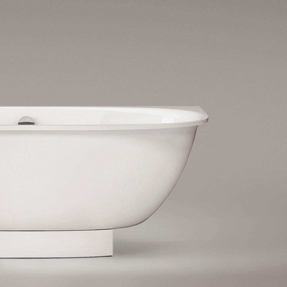 PAA VERSO AD Einbau-Badewanne aus Mineralguss 170x75 cm, abgerundete Ecken A und D, glänzend – 6