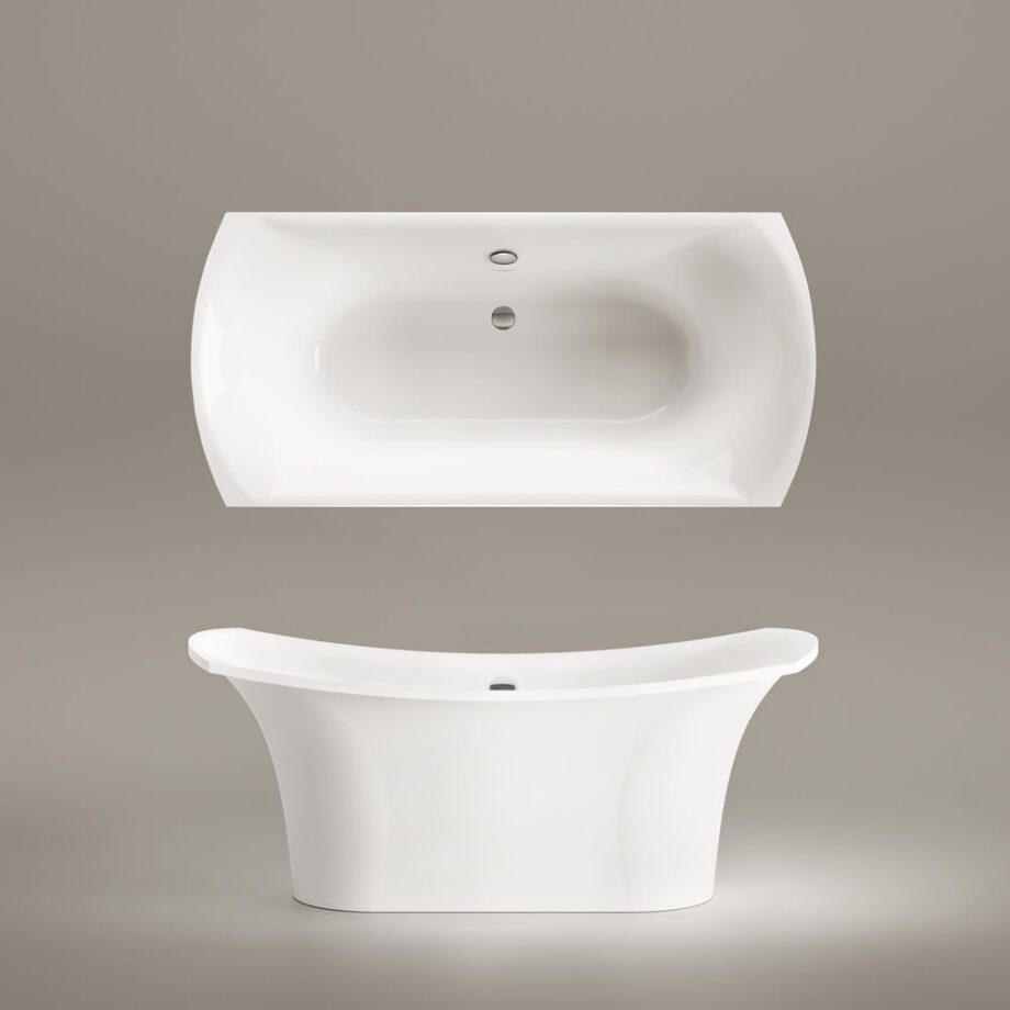 Eraldiseisev kivivann PAA BEL CANTO 180×85 cm, läikiv kivimass 10 Freistehende Badewanne PAA BEL CANTO 180x85 cm, Mineralguss – 10