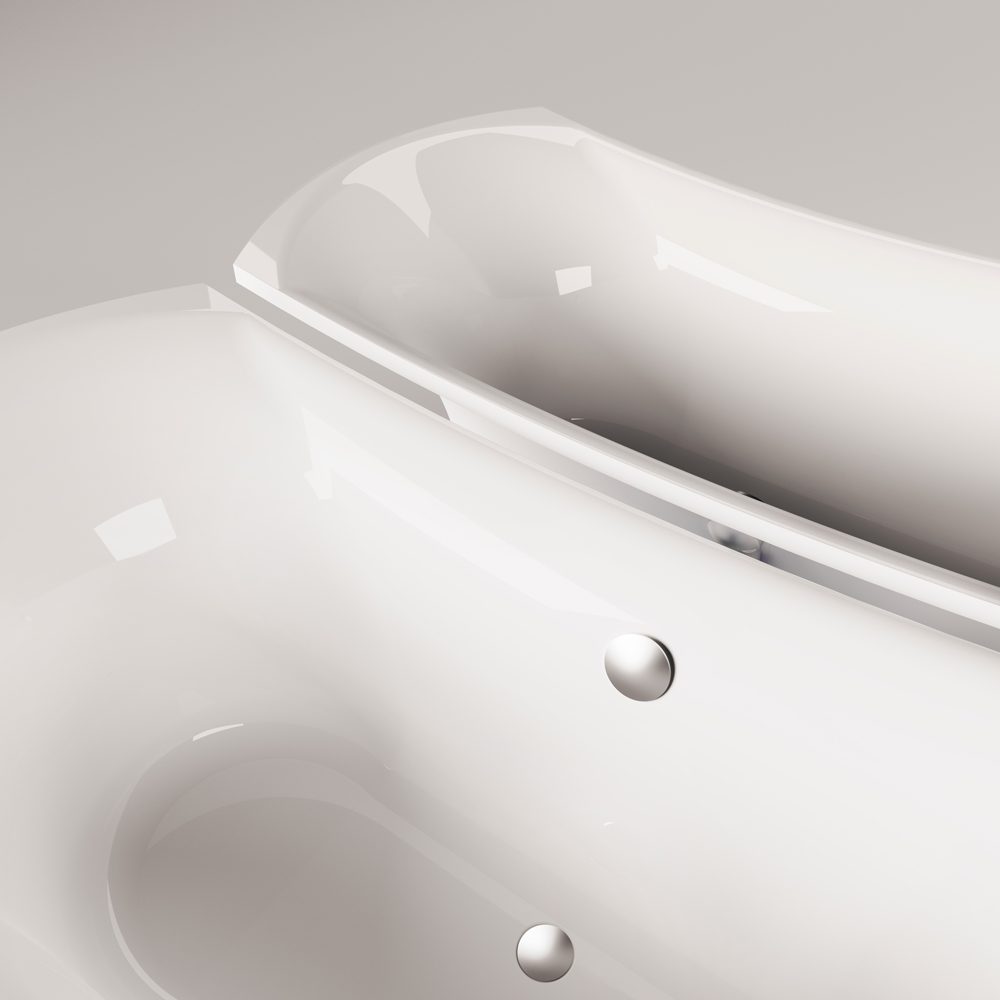 Freistehende Badewanne PAA BEL CANTO 180x85 cm, Mineralguss – 5