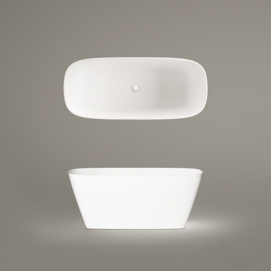 Eraldiseisev kivivann PAA DUNA 150×65 cm, matt Silkstone 7 PAA DUNA freistehende Badewanne aus Silkstone 150x65 cm, matt – 7