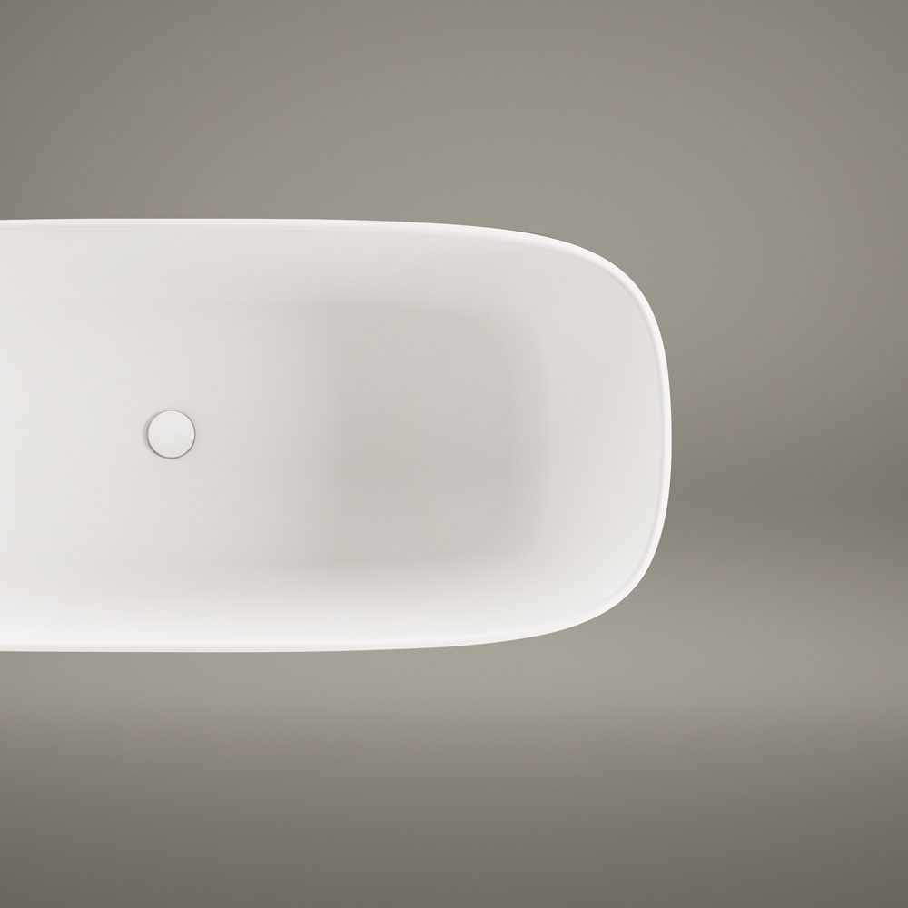 PAA DUNA freistehende Badewanne aus Silkstone 150x65 cm, matt – 8