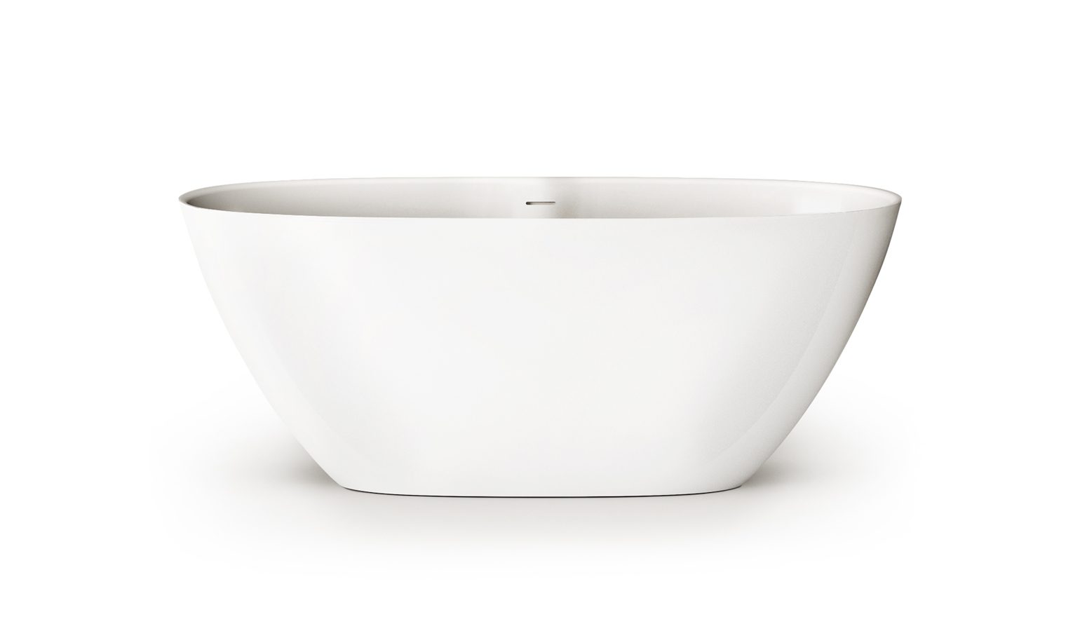 PAA PERLA 160 freistehende Badewanne aus Mineralguss 160x75 cm, glänzend