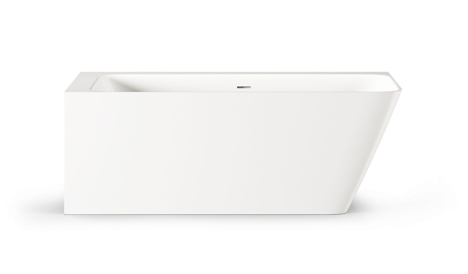 PAA QUADRO CORNER D Eckbadewanne aus Mineralguss 160x75 cm, rechts, glänzend