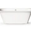 Sisseehitatav kivivann PAA SMART 160 AD 160×75 cm, ümarad nurgad A ja D, läikiv kivimass PAA SMART 160 AD Einbau-Badewanne aus Mineralguss 160x75 cm, abgerundete Ecken A und D, glänzend