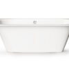 Bath Perla design images on white background PAA SMART 180 D Einbau-Badewanne aus Mineralguss 180x75 cm, abgerundete Ecke D, glänzend