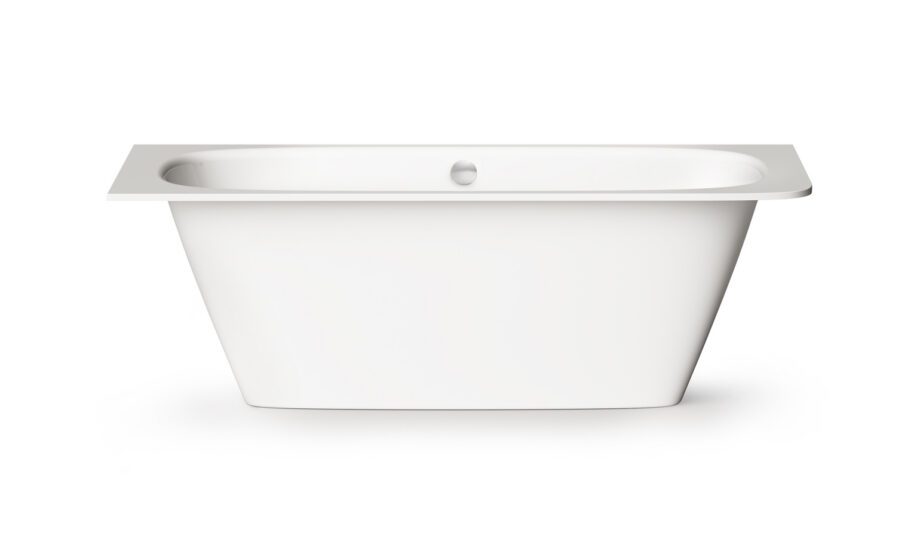 Bath Perla design images on white background PAA SMART 180 D Einbau-Badewanne aus Mineralguss 180x75 cm, abgerundete Ecke D, glänzend