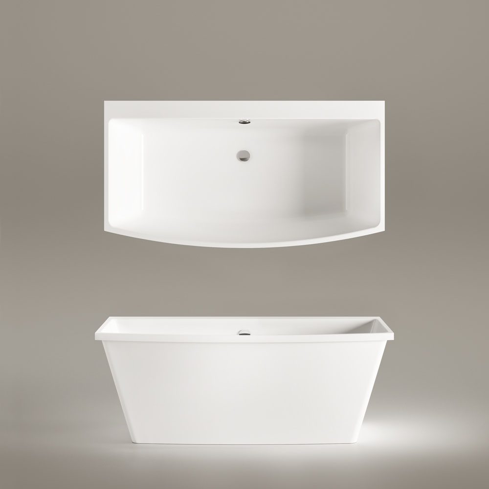 Freistehende Badewanne PAA STEP 170x89 cm, Mineralguss – 7