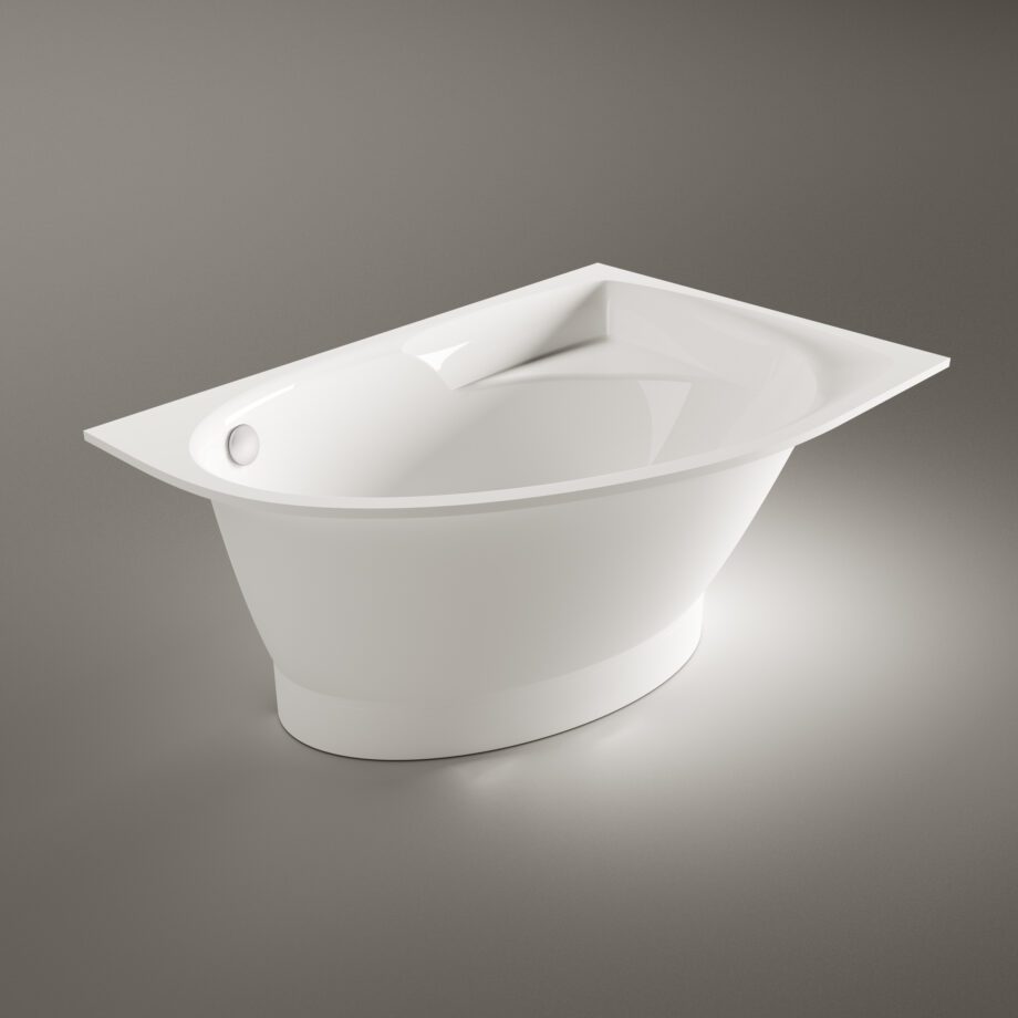 Nurgavann PAA TRE 150 A 150×100 cm, vasakpoolne, läikiv kivimass 5 Eckbadewanne PAA TRE 150 A 150x100 cm, links, Mineralguss – 5
