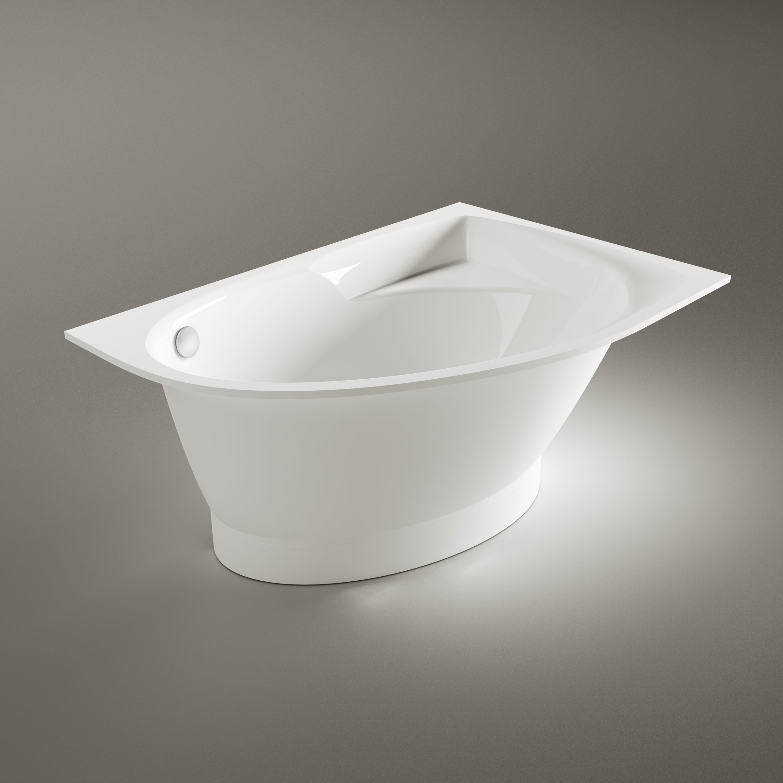Eckbadewanne PAA TRE 150 A 150x100 cm, links, Mineralguss – 5