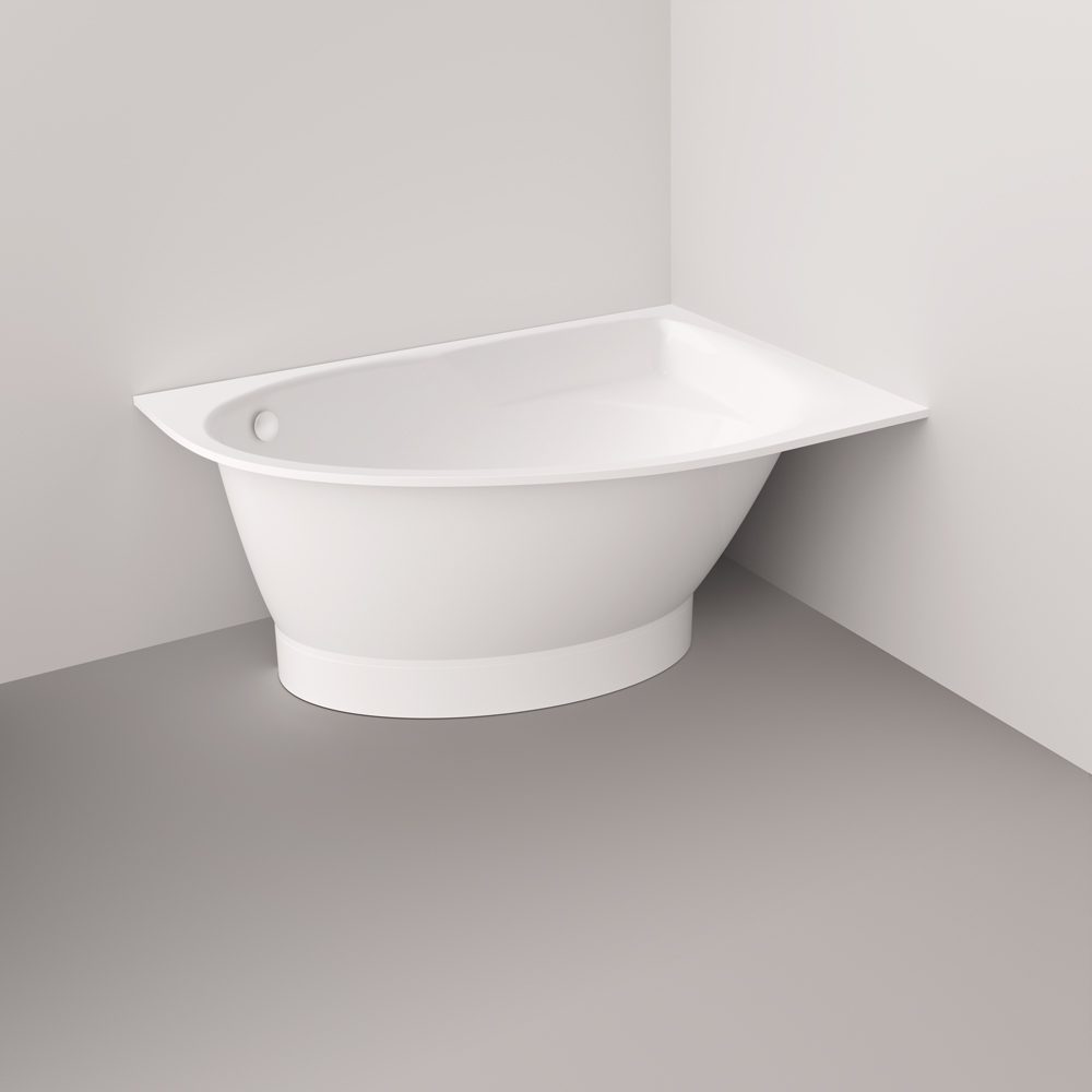 Eckbadewanne PAA TRE 150 A 150x100 cm, links, Mineralguss – 7