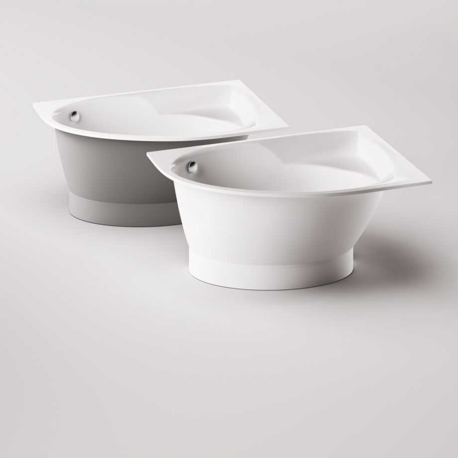 Nurgavann PAA TRE 150 A 150×100 cm, vasakpoolne, läikiv kivimass 9 Eckbadewanne PAA TRE 150 A 150x100 cm, links, Mineralguss – 9