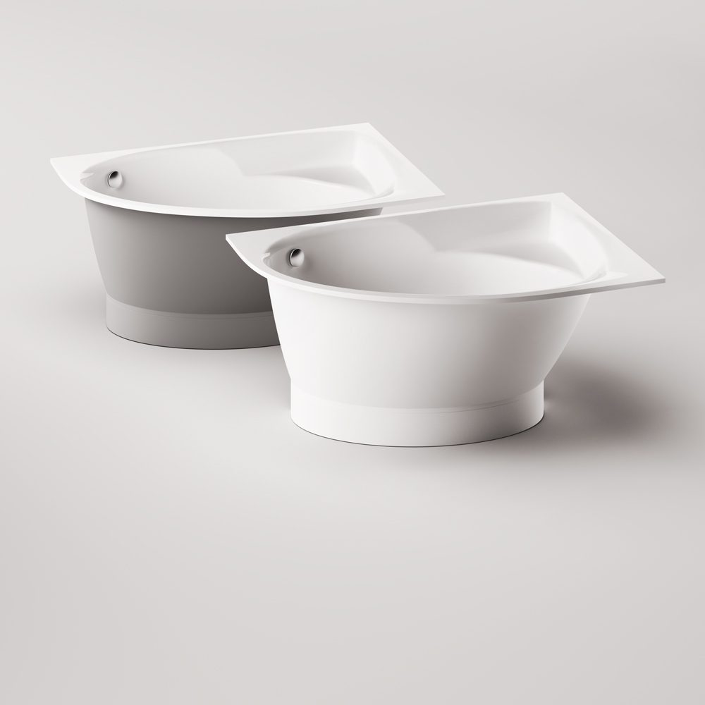 Eckbadewanne PAA TRE 150 A 150x100 cm, links, Mineralguss – 9